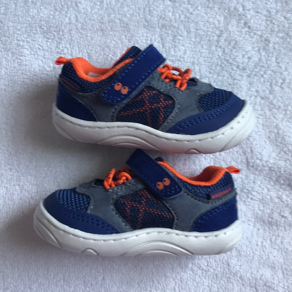 Stride Rite Surprize Blue and Orange tennis shoes - Picture 3 of 8